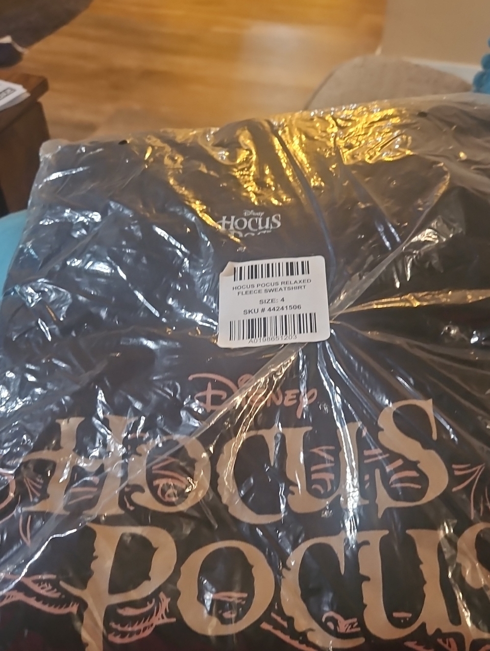 Disney Black Sweatshirt with Pink Tan Hocus Pocus Graphic